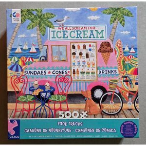 Ceaco Food Trucks Ice Cream Truck II 500 pc Stephanie Peterson Jones Complete